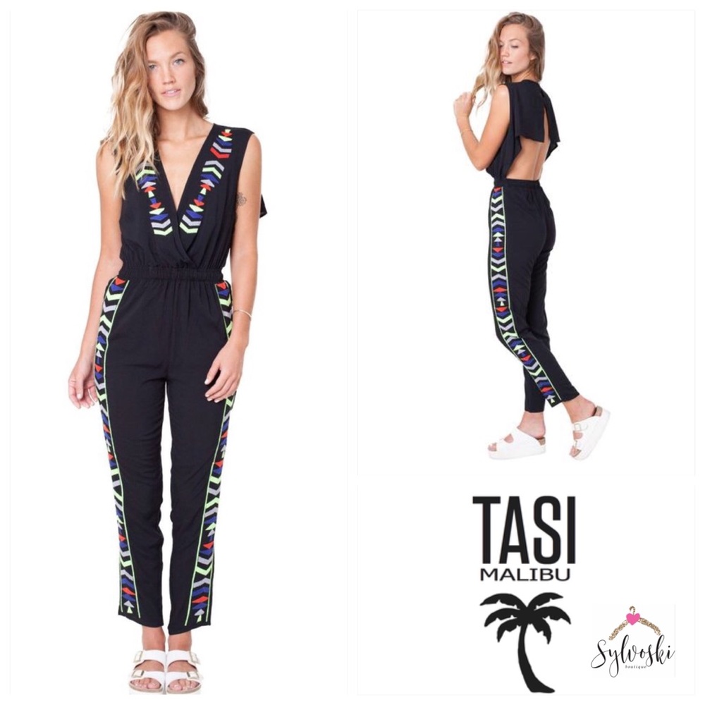 🔥Tasi Malibu ASHLEY Jumpsuit - Black - Picture 4 of 4